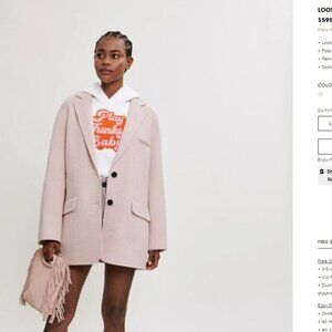 Maje LOOSE DOUBLE-FACED COAT Size 36 US S